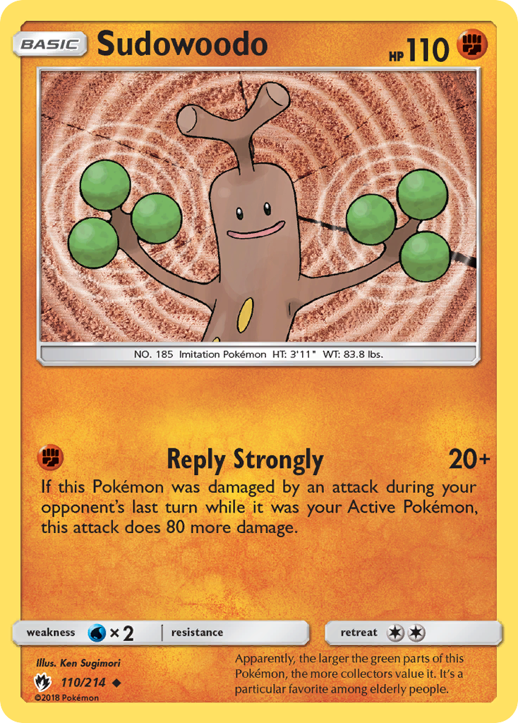 Sudowoodo — illustrated card