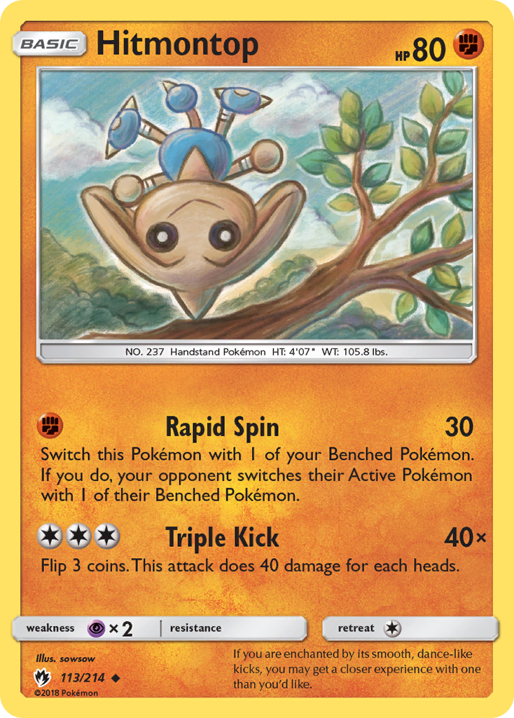 Hitmontop — illustrated card