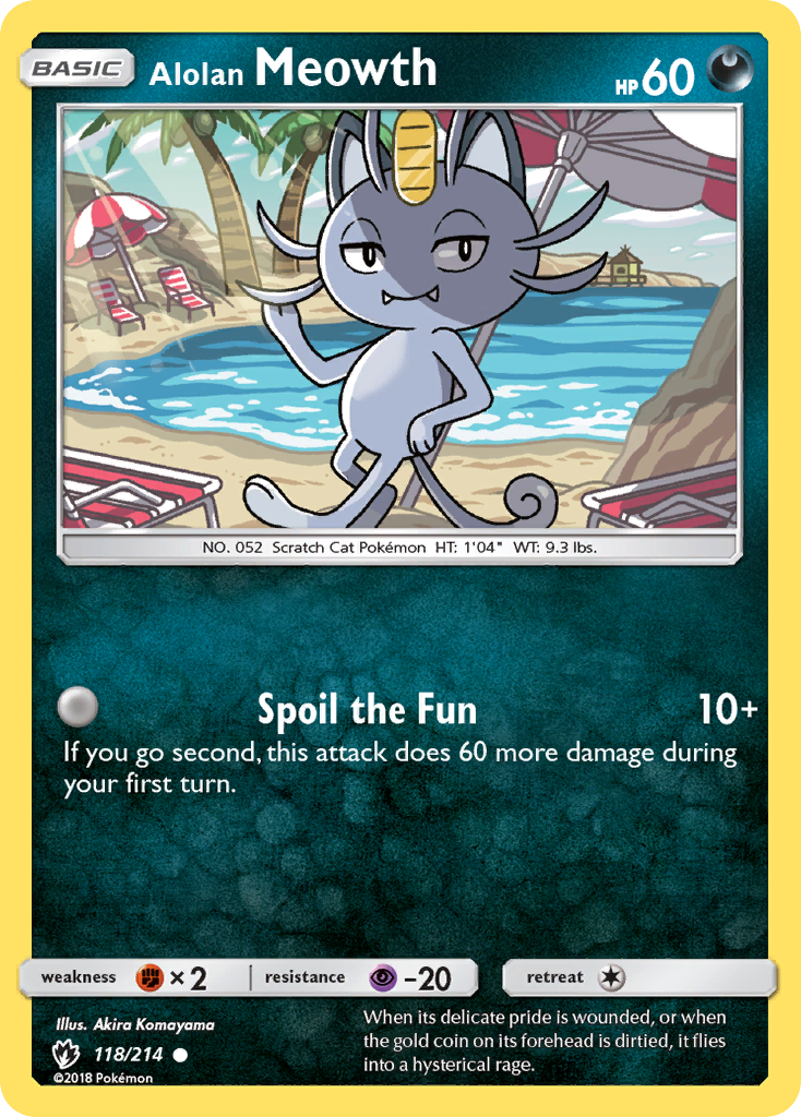 Alolan Meowth — illustrated card