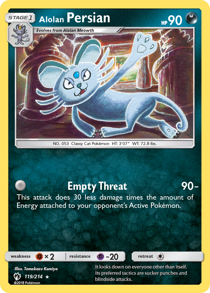 Alolan Persian — illustrated card