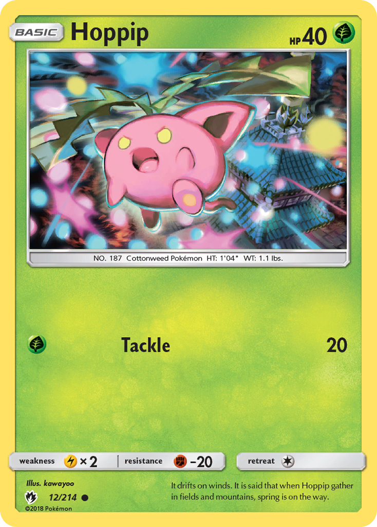 Hoppip — illustrated card