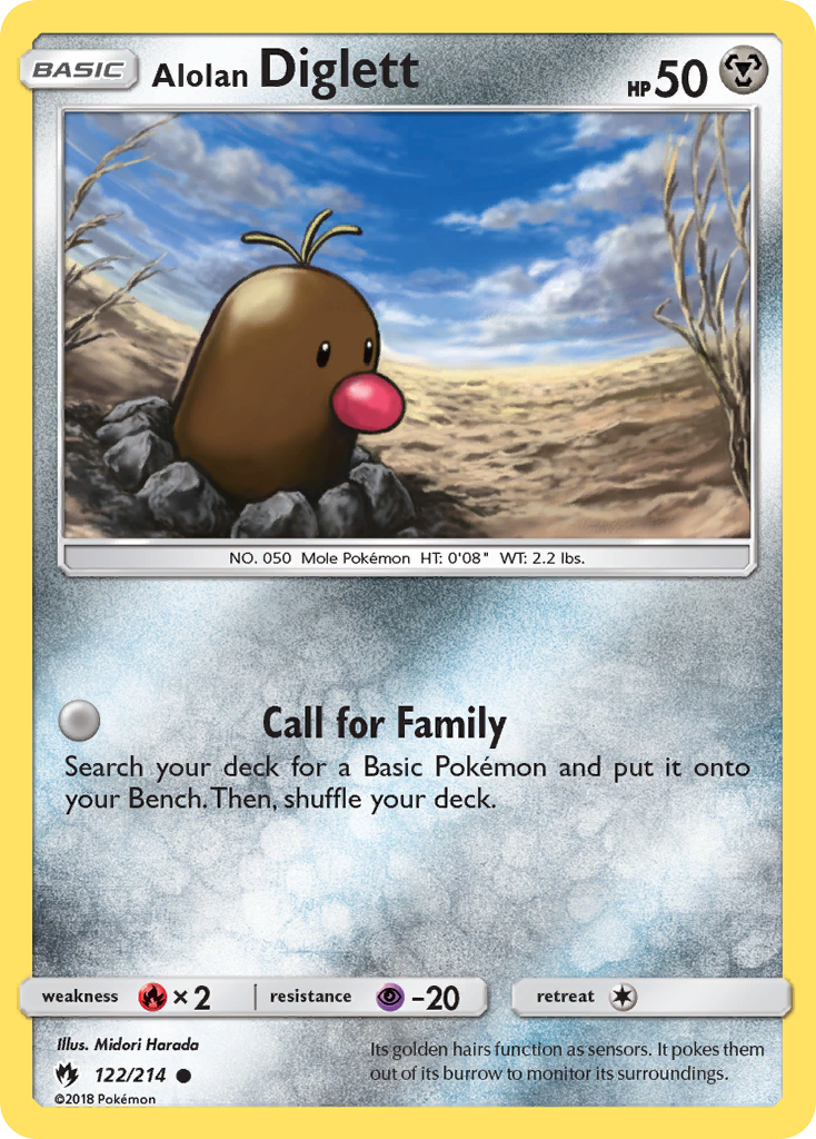 Alolan Diglett — illustrated card
