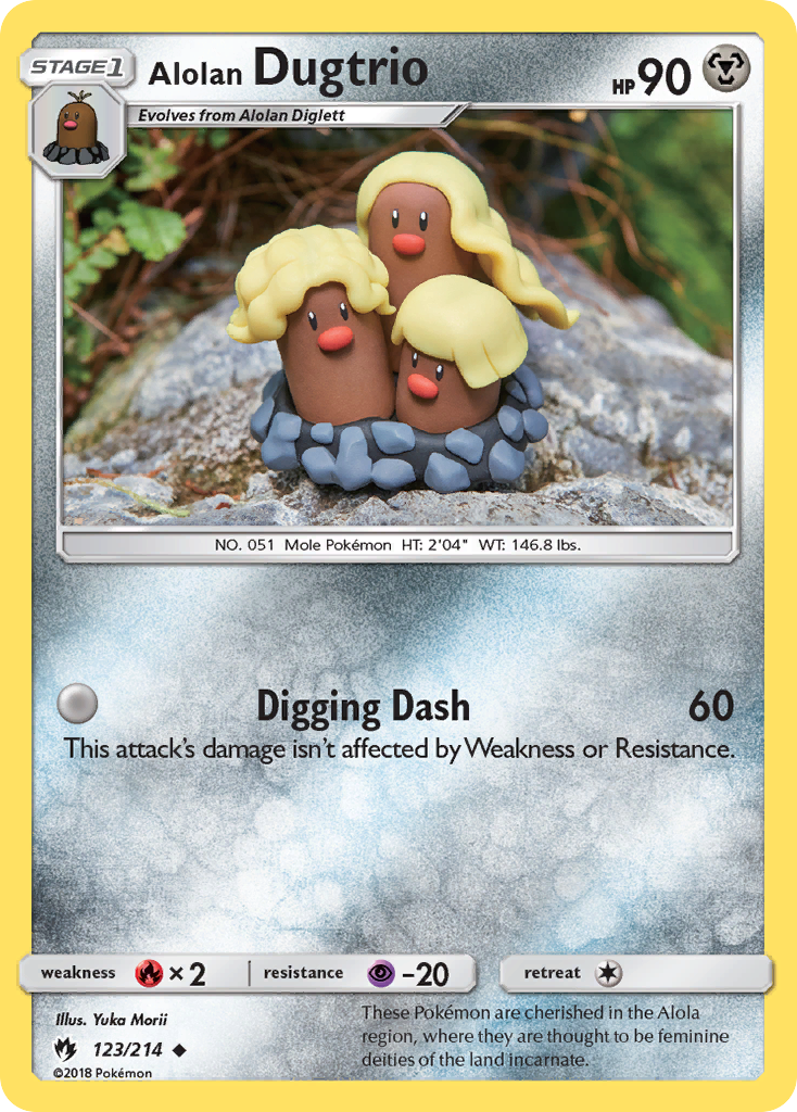 Alolan Dugtrio — illustrated card