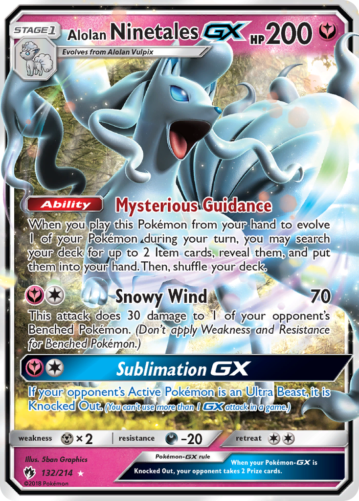 Alolan Ninetales-GX — illustrated card