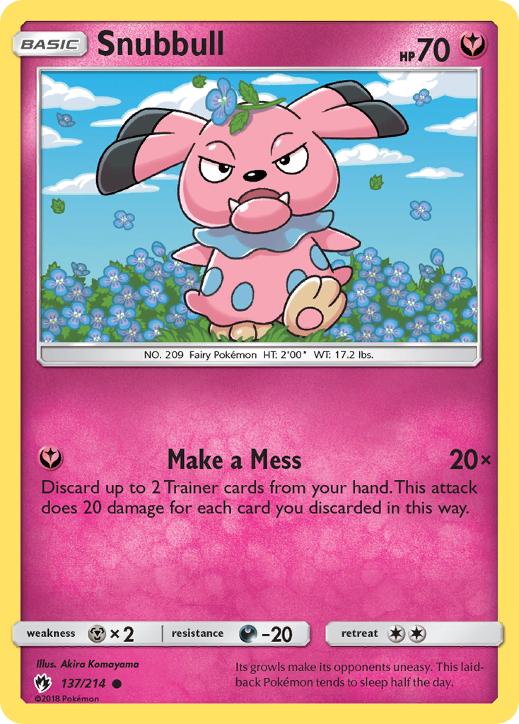 Snubbull — illustrated card