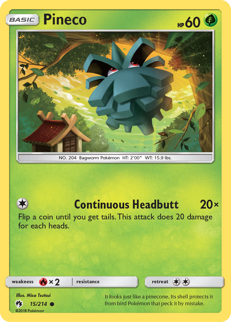 Pineco — illustrated card