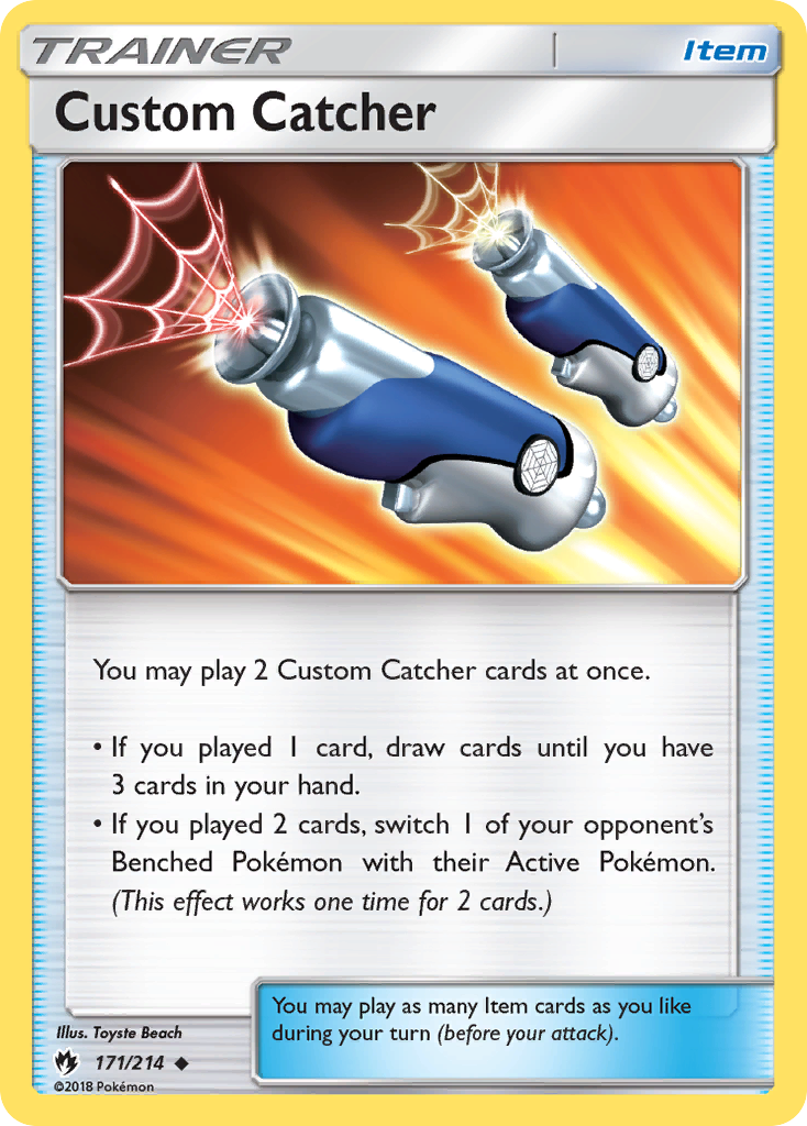 Custom Catcher — illustrated card
