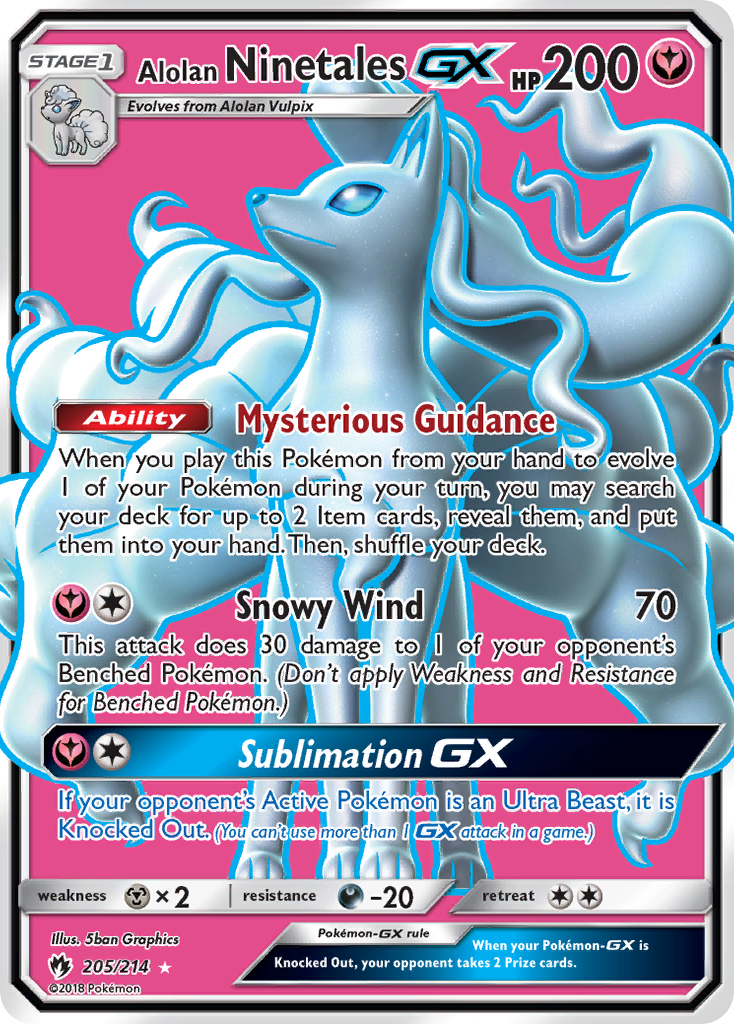 Alolan Ninetales-GX — illustrated card