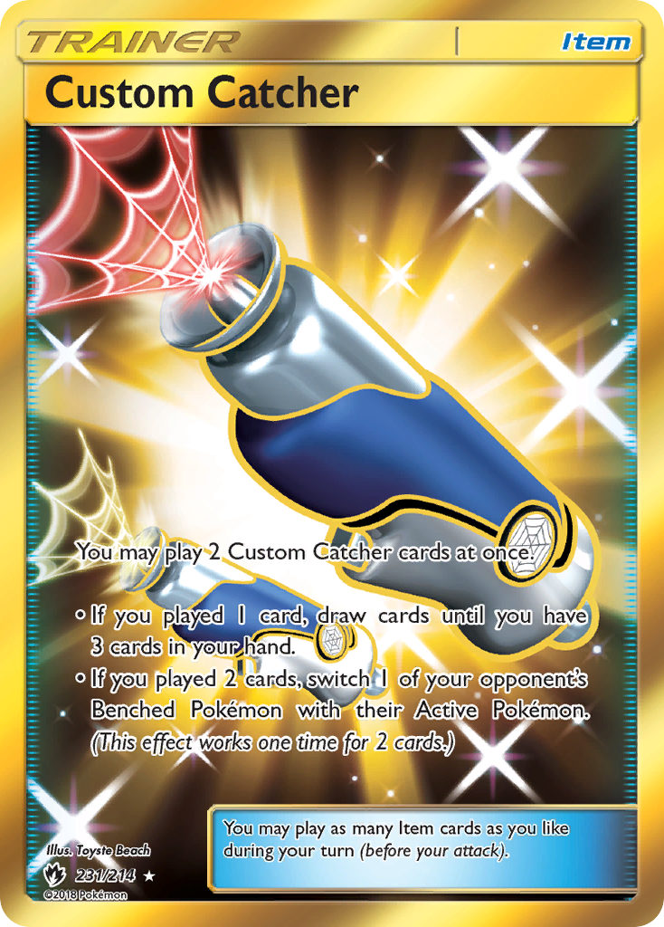 Custom Catcher — illustrated card