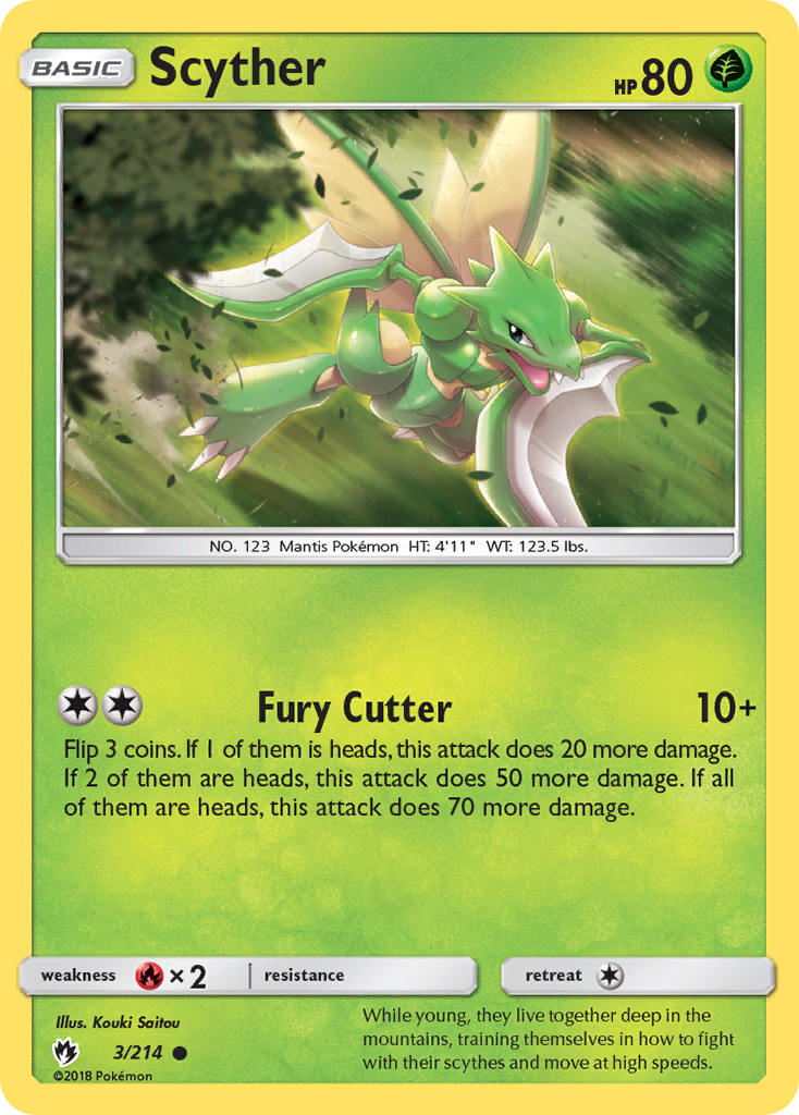 Scyther — illustrated card