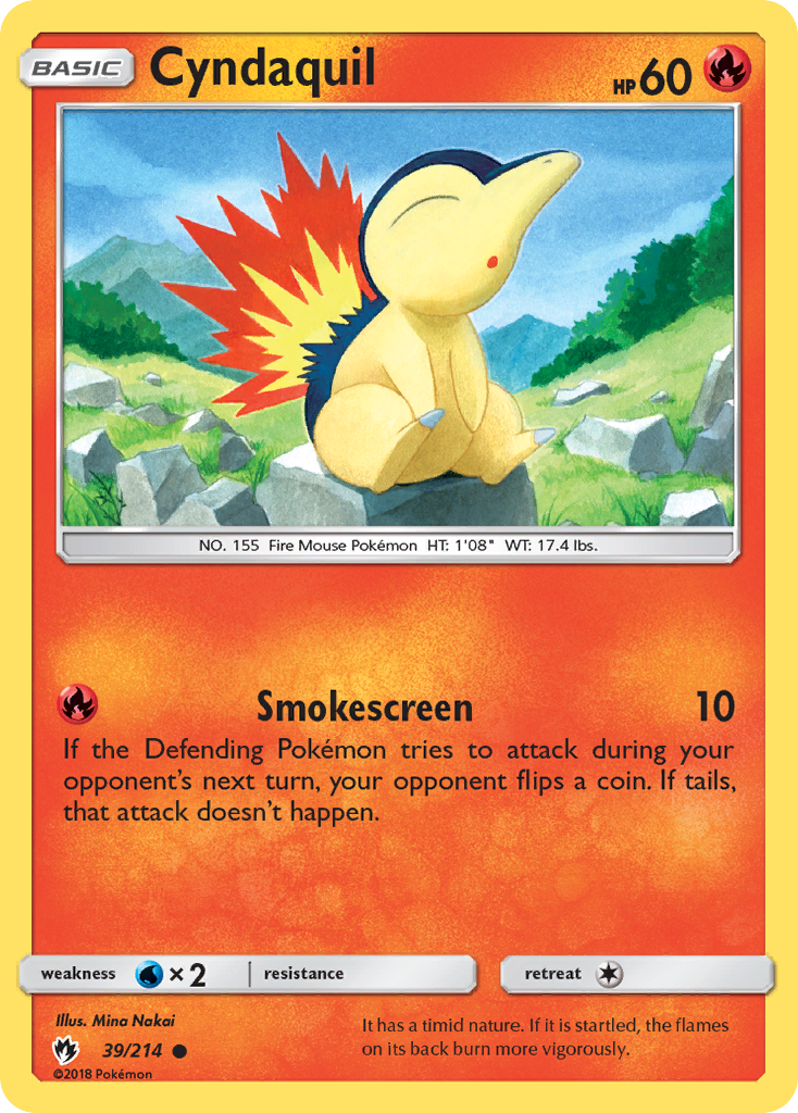 Cyndaquil — illustrated card