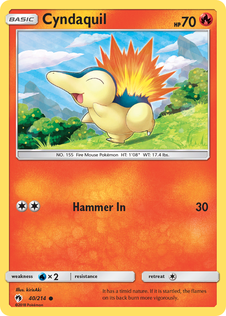 Cyndaquil — illustrated card
