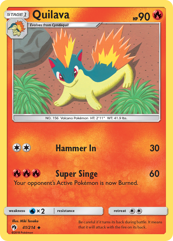 Quilava — illustrated card