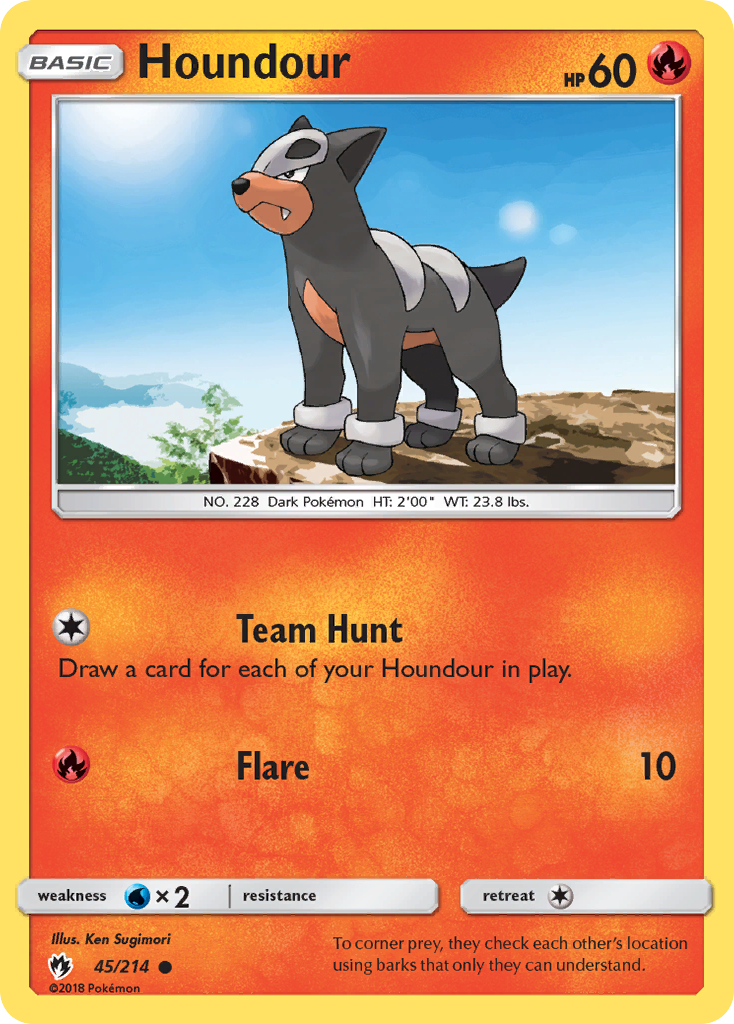 Houndour — illustrated card