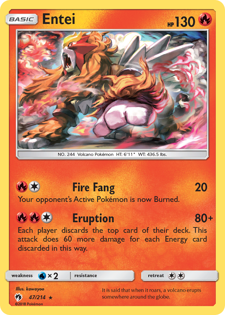 Entei — illustrated card