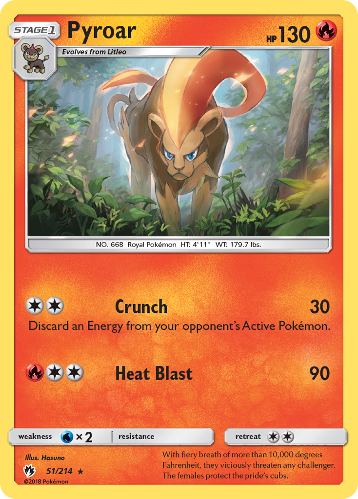 Pyroar — illustrated card