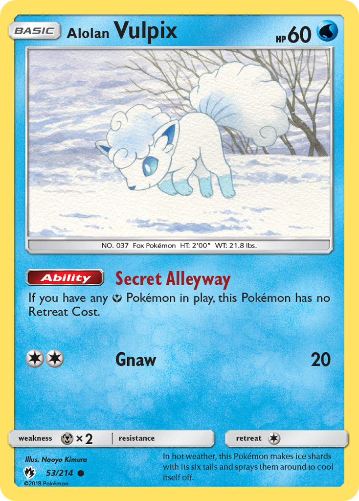 Alolan Vulpix — illustrated card