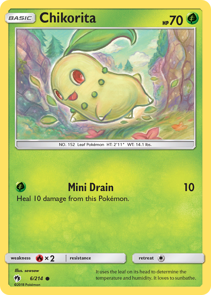 Chikorita — illustrated card