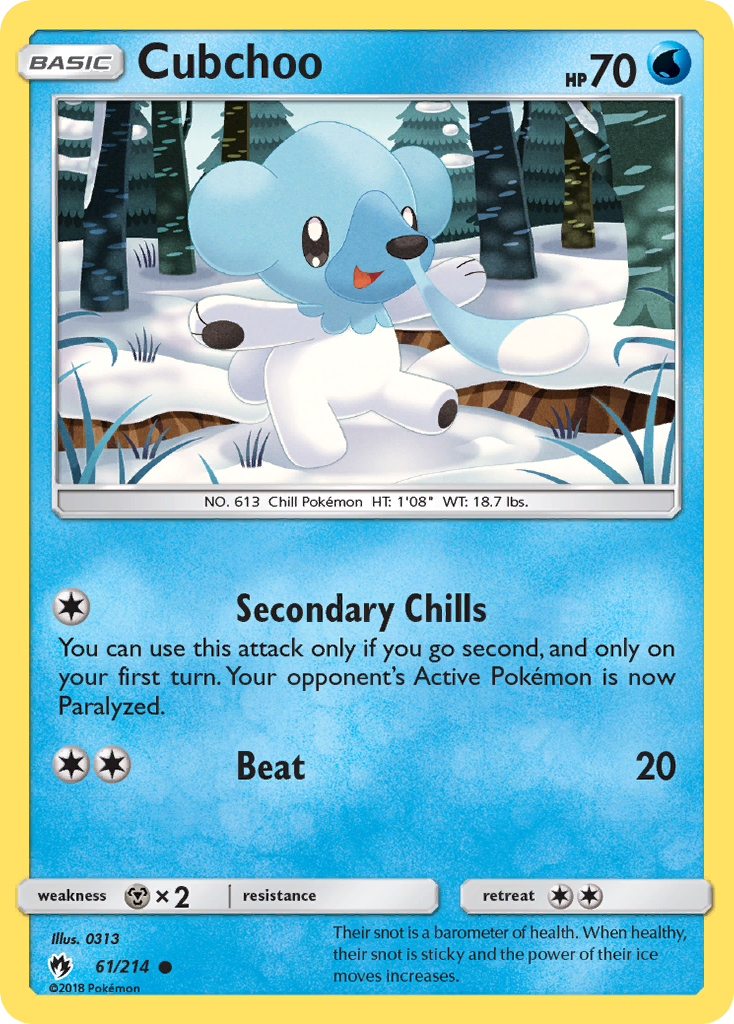 Cubchoo — illustrated card