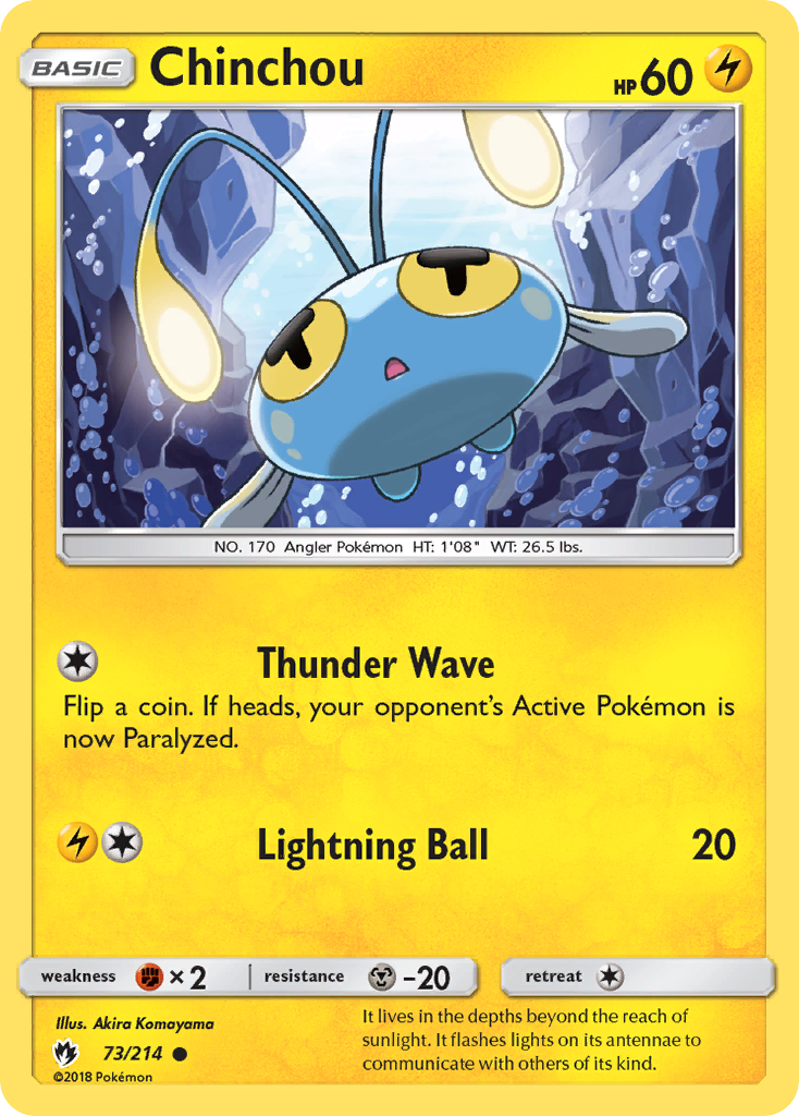 Chinchou — illustrated card