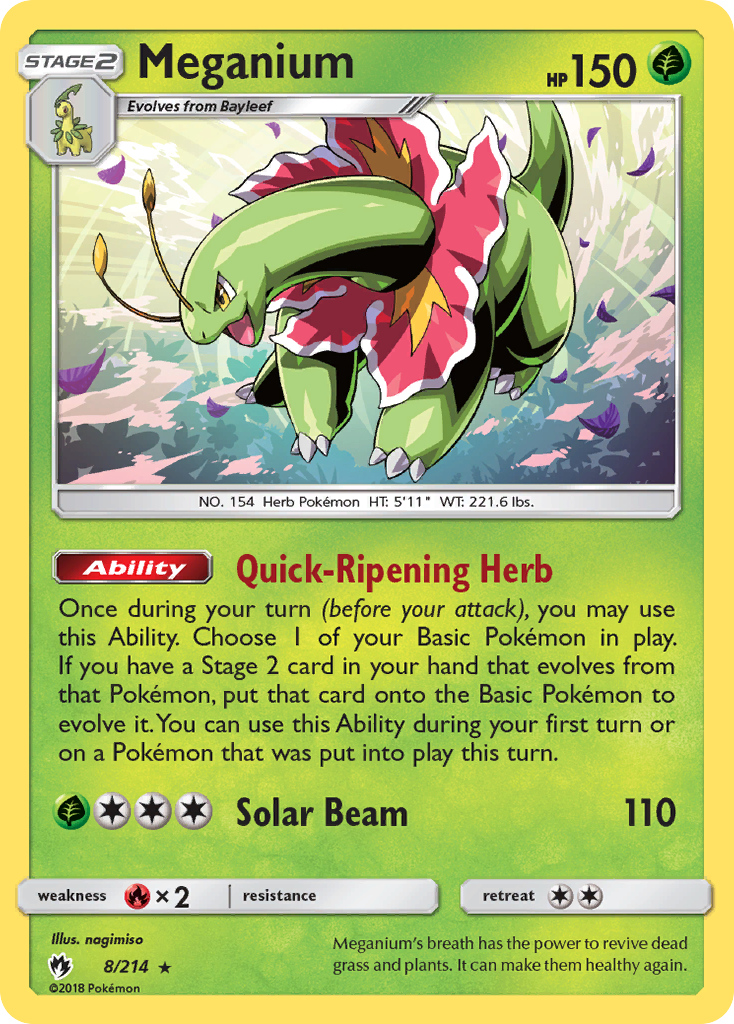 Meganium — illustrated card