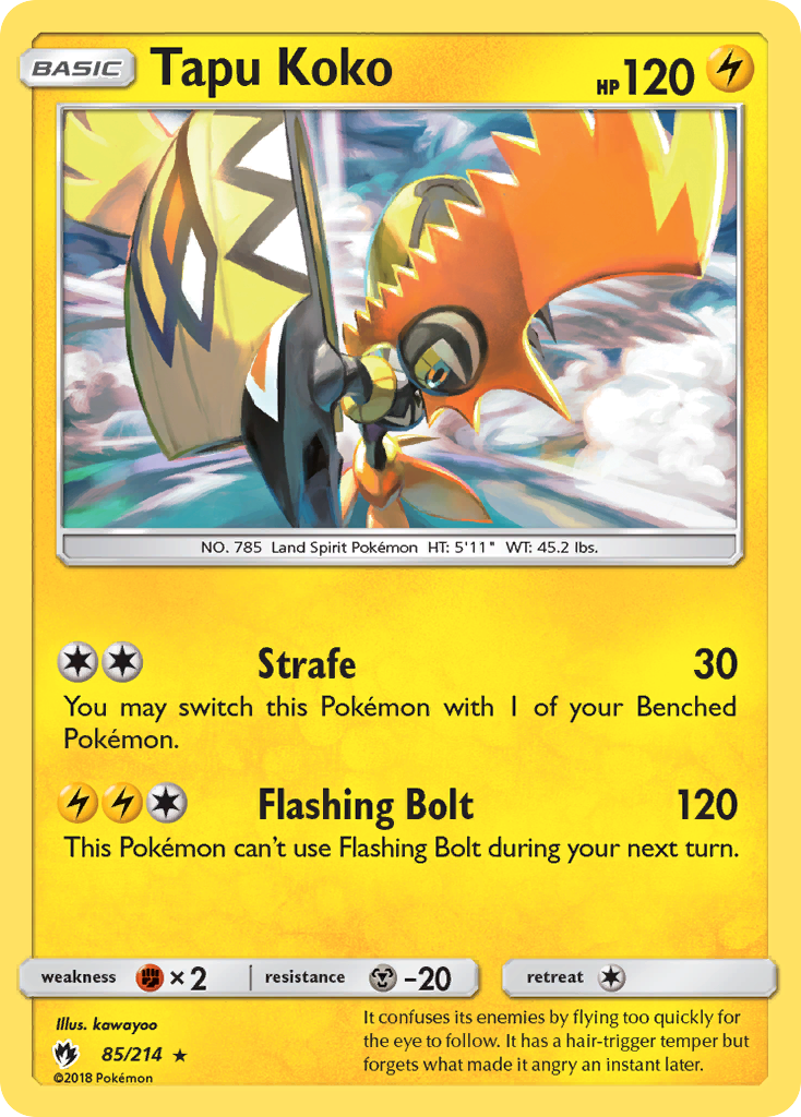 Tapu Koko — illustrated card