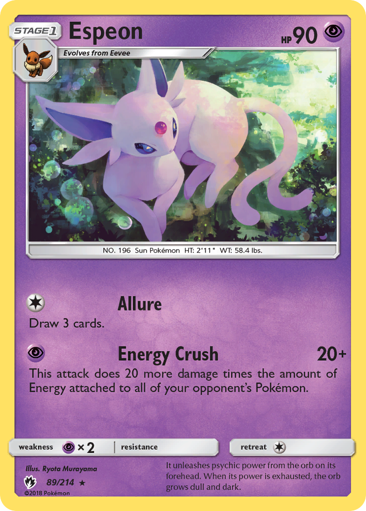 Espeon — illustrated card