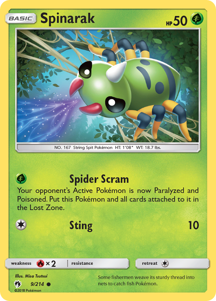 Spinarak — illustrated card