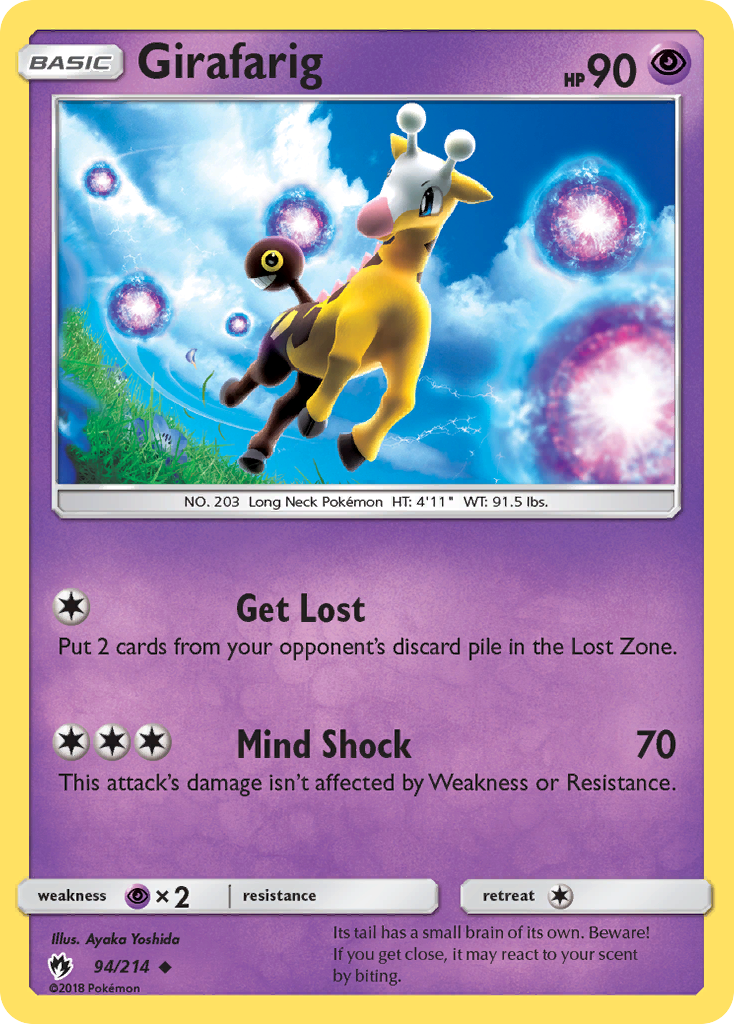 Girafarig — illustrated card