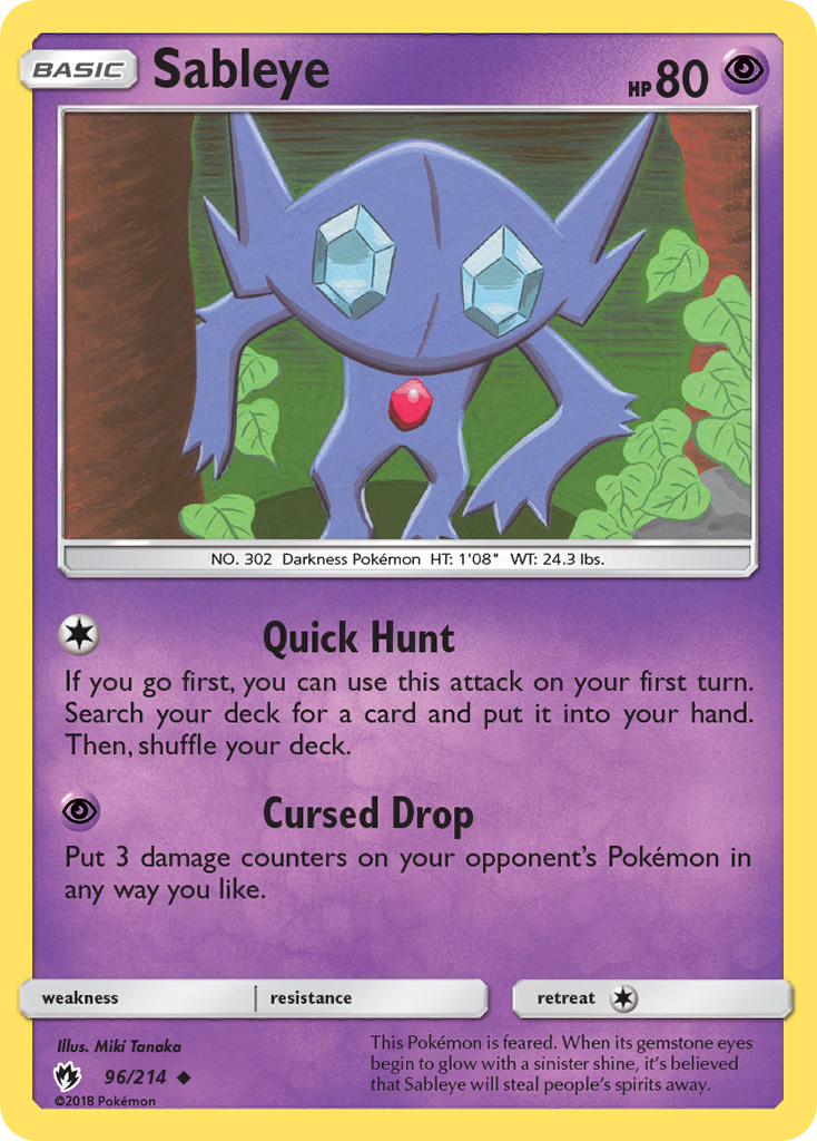 Sableye — illustrated card