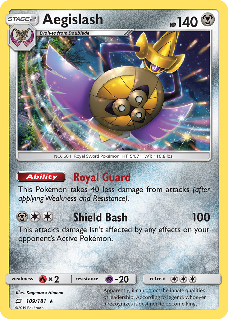 Aegislash — illustrated card