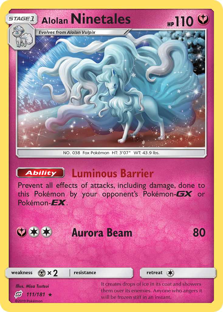 Alolan Ninetales — illustrated card