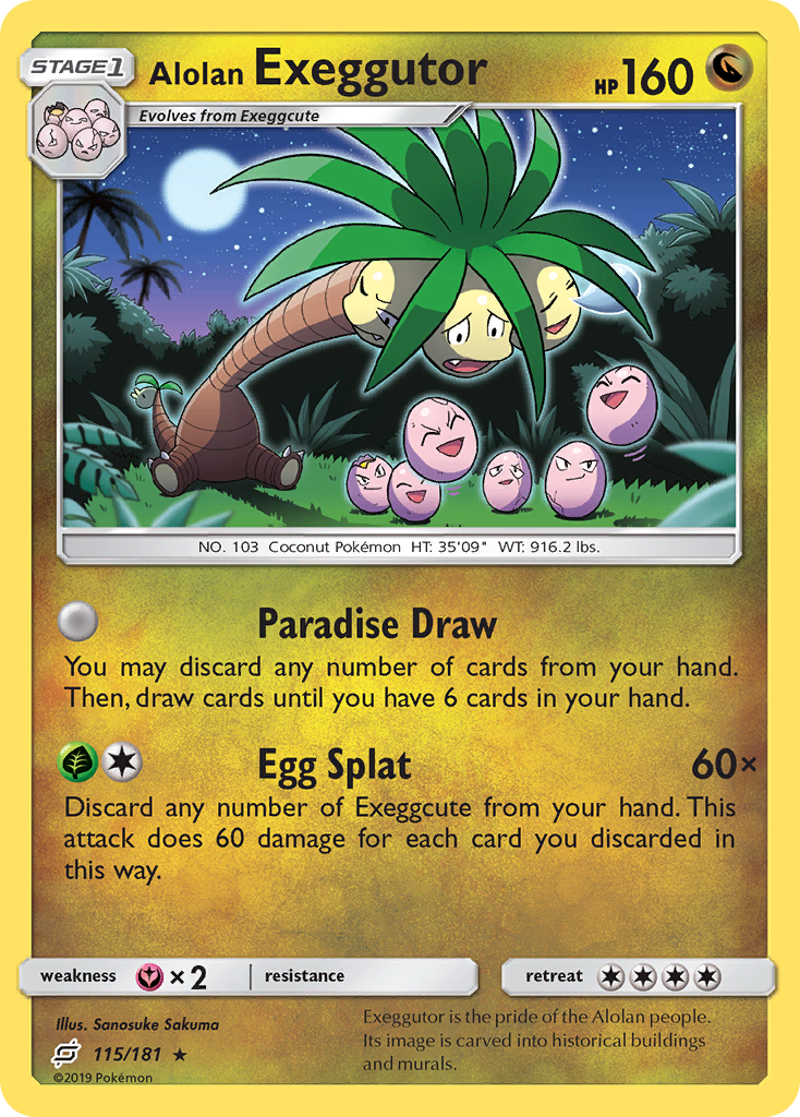 Alolan Exeggutor — illustrated card