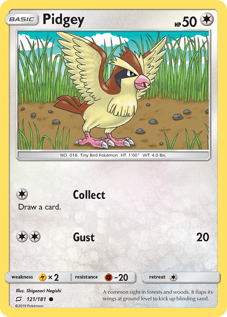 Pidgey — illustrated card