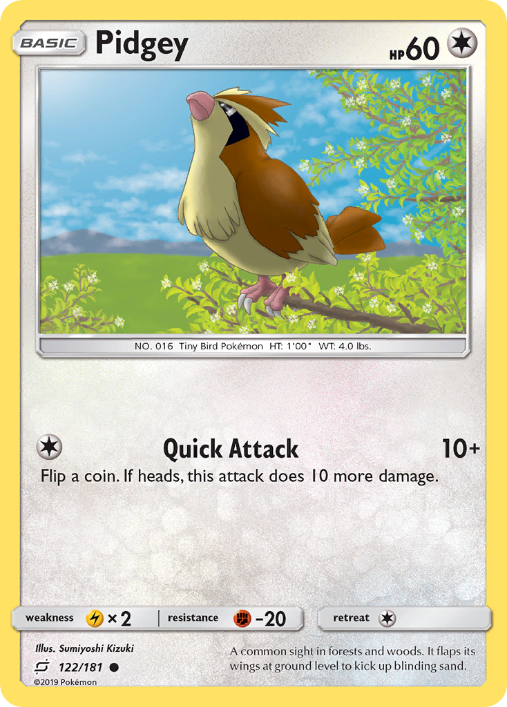 Pidgey — illustrated card