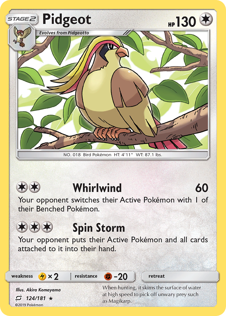 Pidgeot — illustrated card