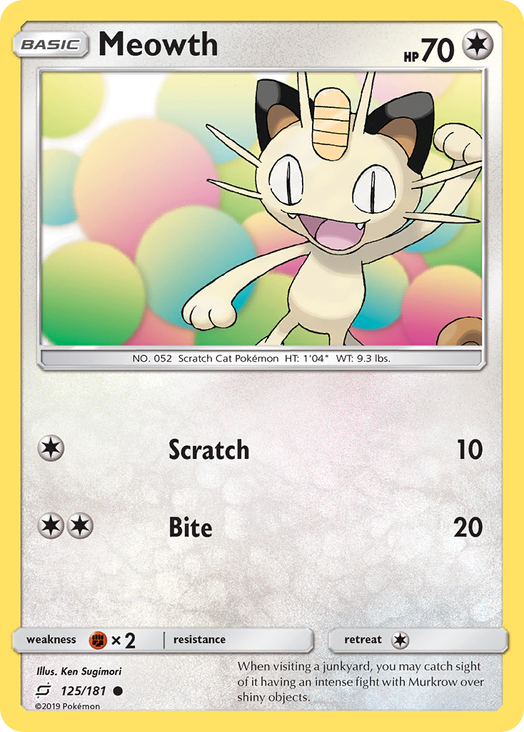 Meowth — illustrated card