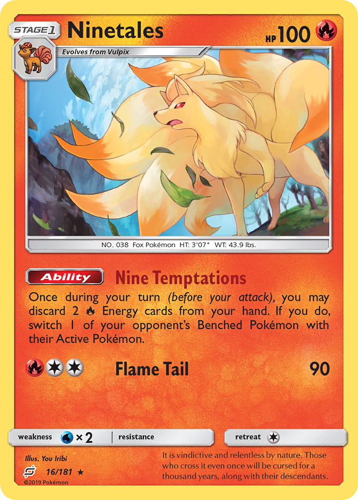 Ninetales — illustrated card