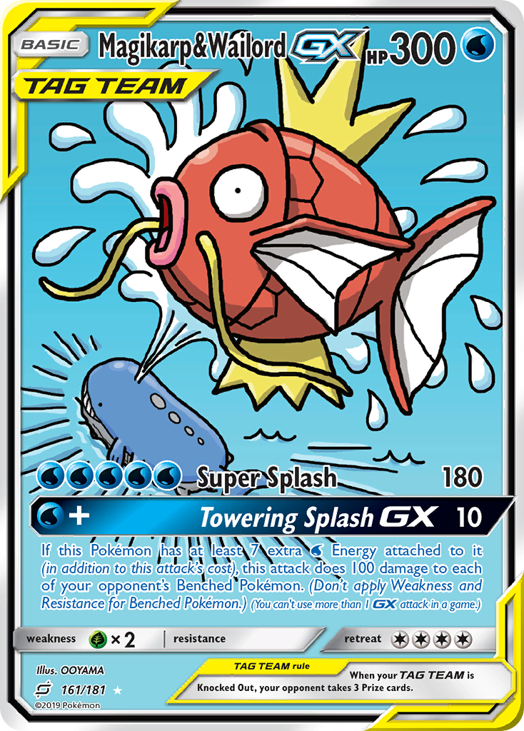 Magikarp & Wailord-GX — illustrated card