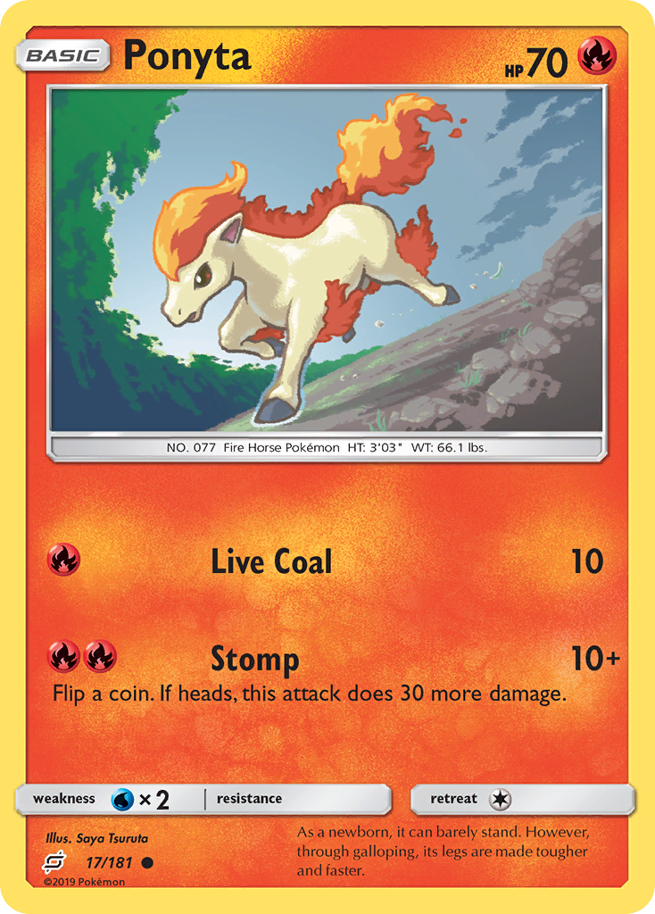 Ponyta — illustrated card