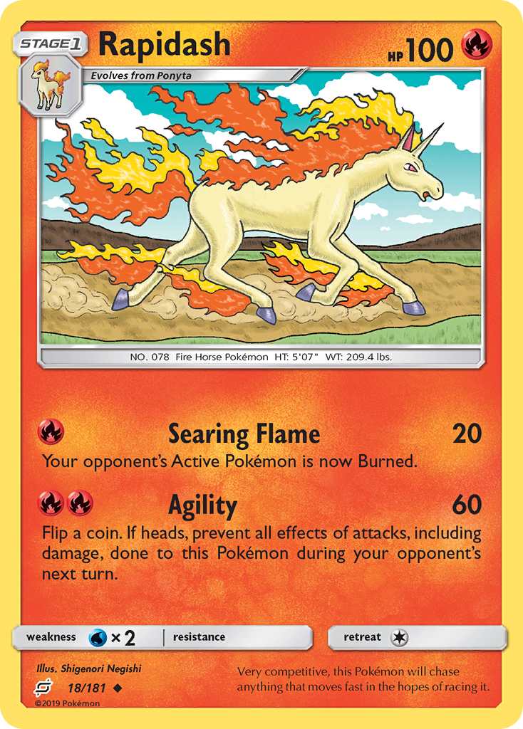 Rapidash — illustrated card
