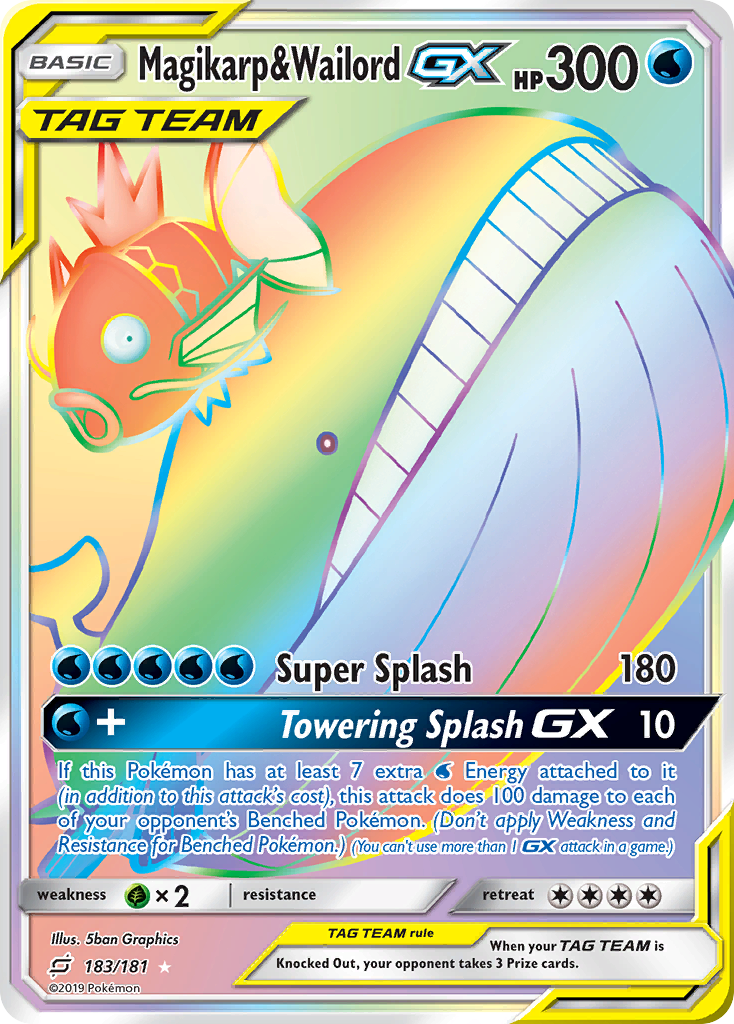 Magikarp & Wailord-GX — illustrated card