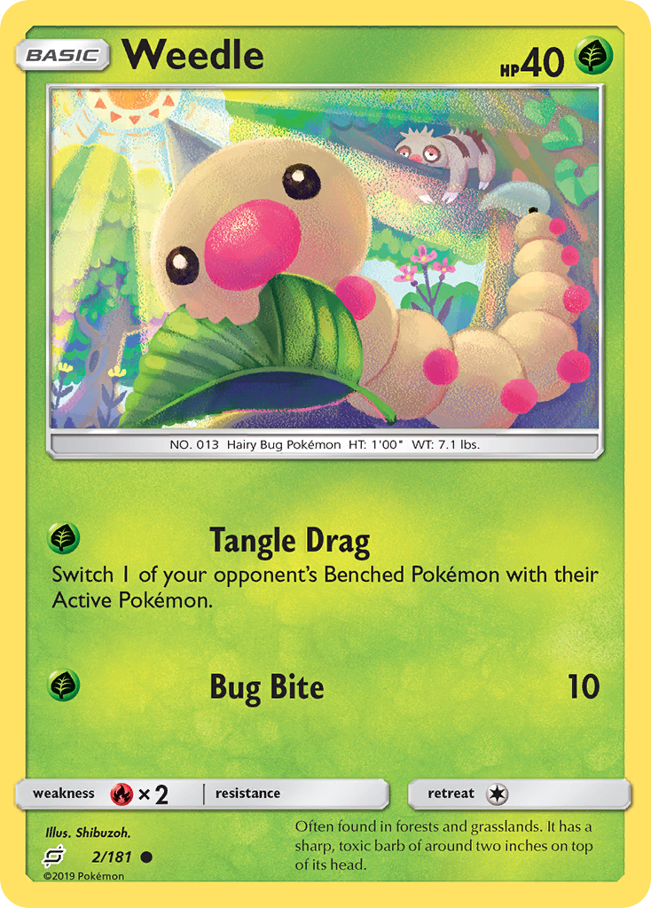 Weedle — illustrated card