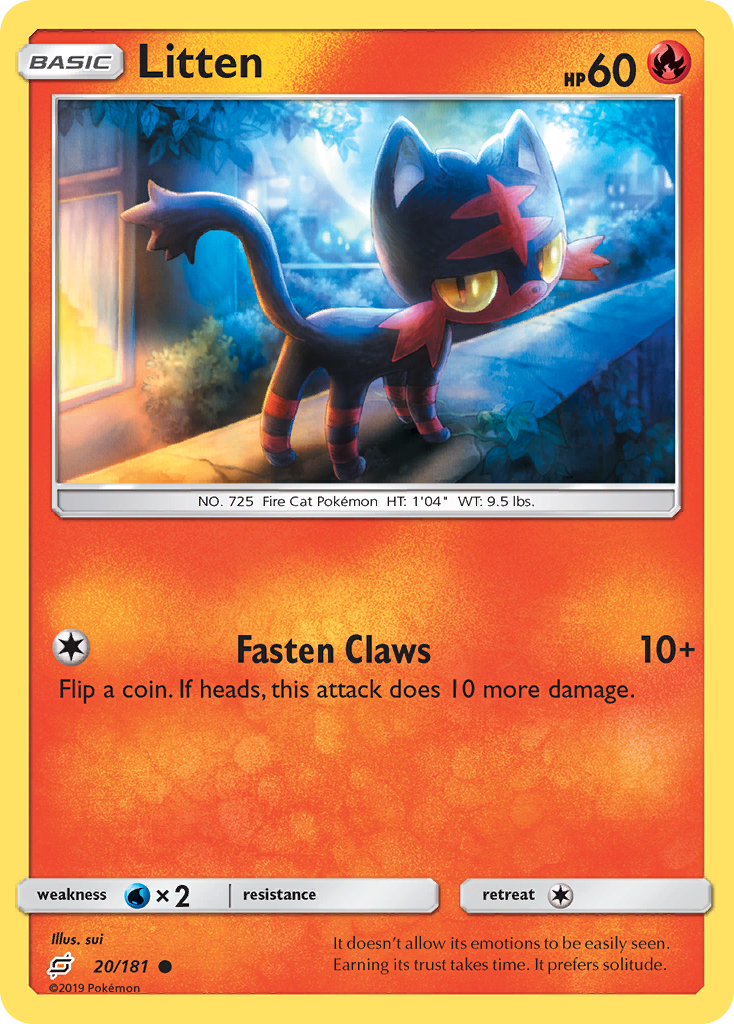Litten — illustrated card