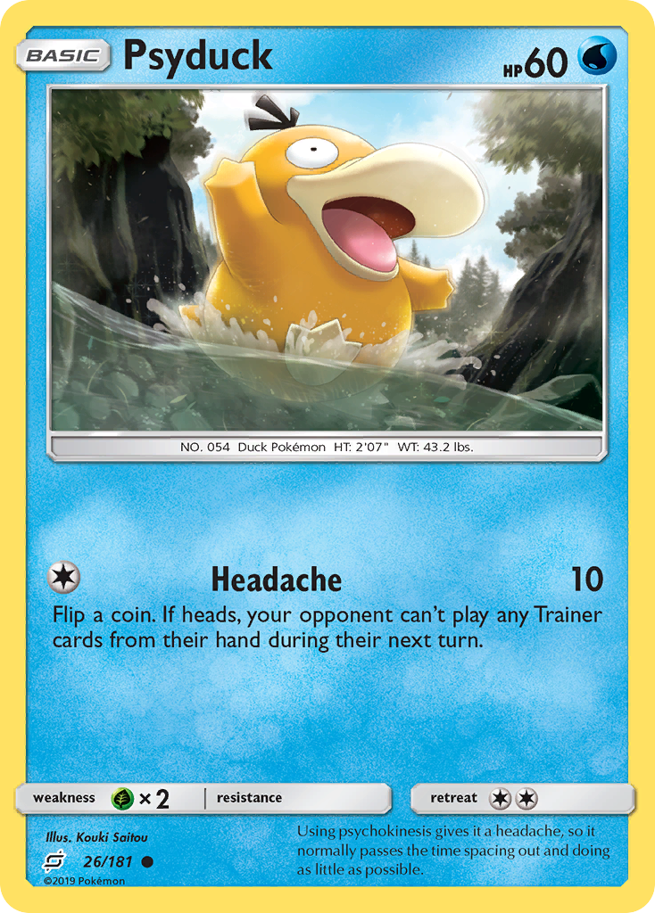 Psyduck — illustrated card