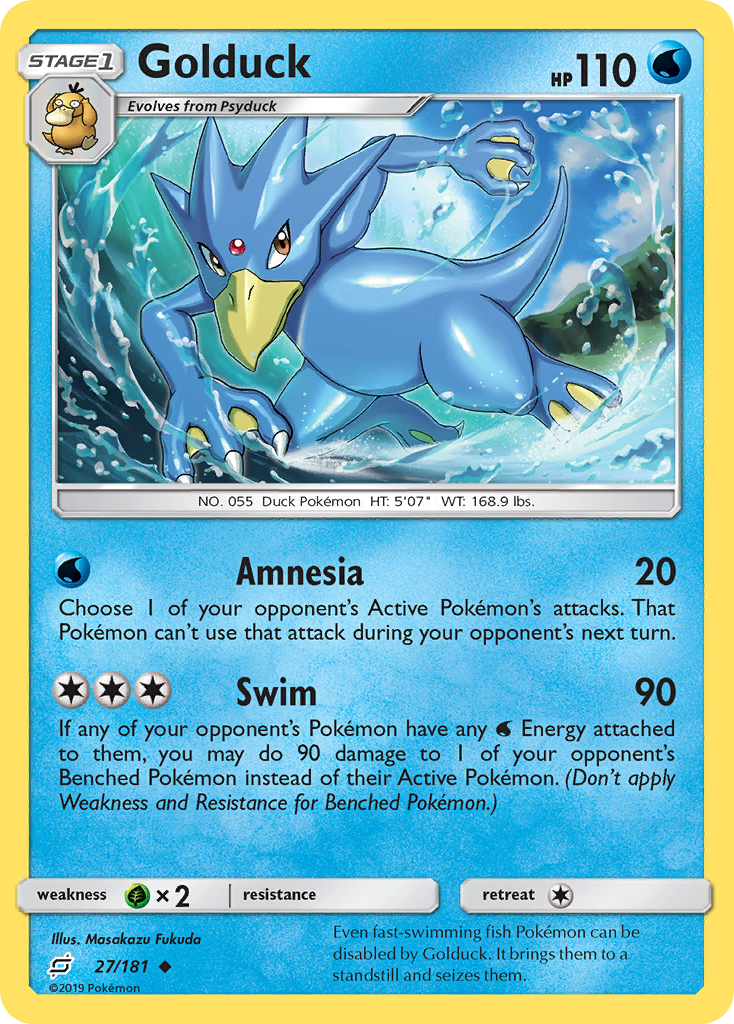 Golduck — illustrated card
