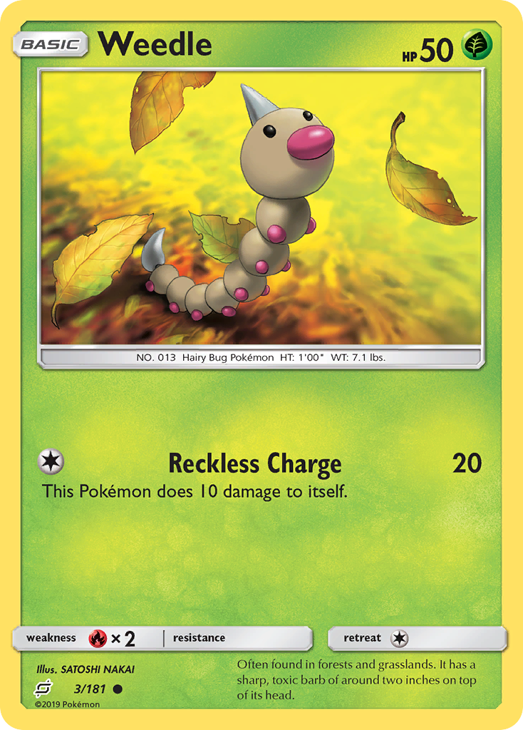 Weedle — illustrated card