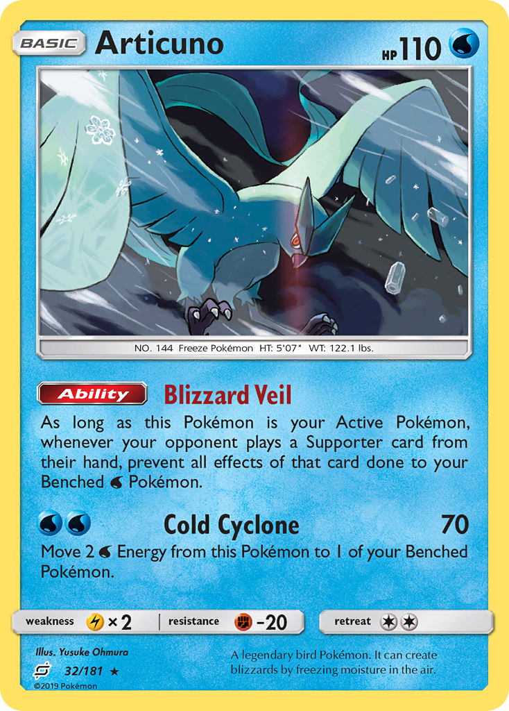 Articuno — illustrated card