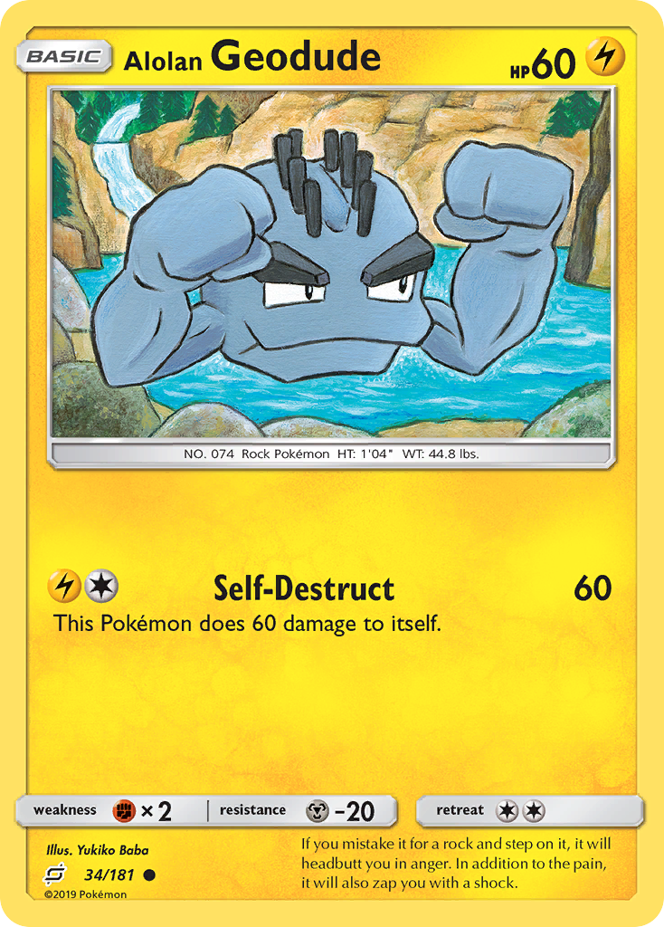 Alolan Geodude — illustrated card