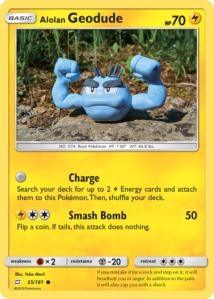 Alolan Geodude — illustrated card